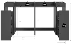 Waschmaschinenverkleidung Free Xonox - Anthrazit - 190x101x60 cm