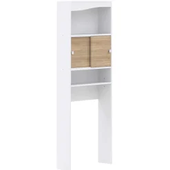 Waschmaschine/Toilettenschrank Splash - weiß/Eiche