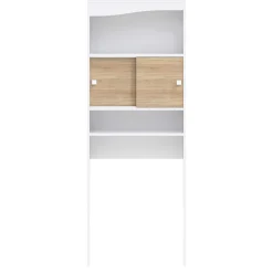 Waschmaschine/Toilettenschrank Splash - weiß/Eiche