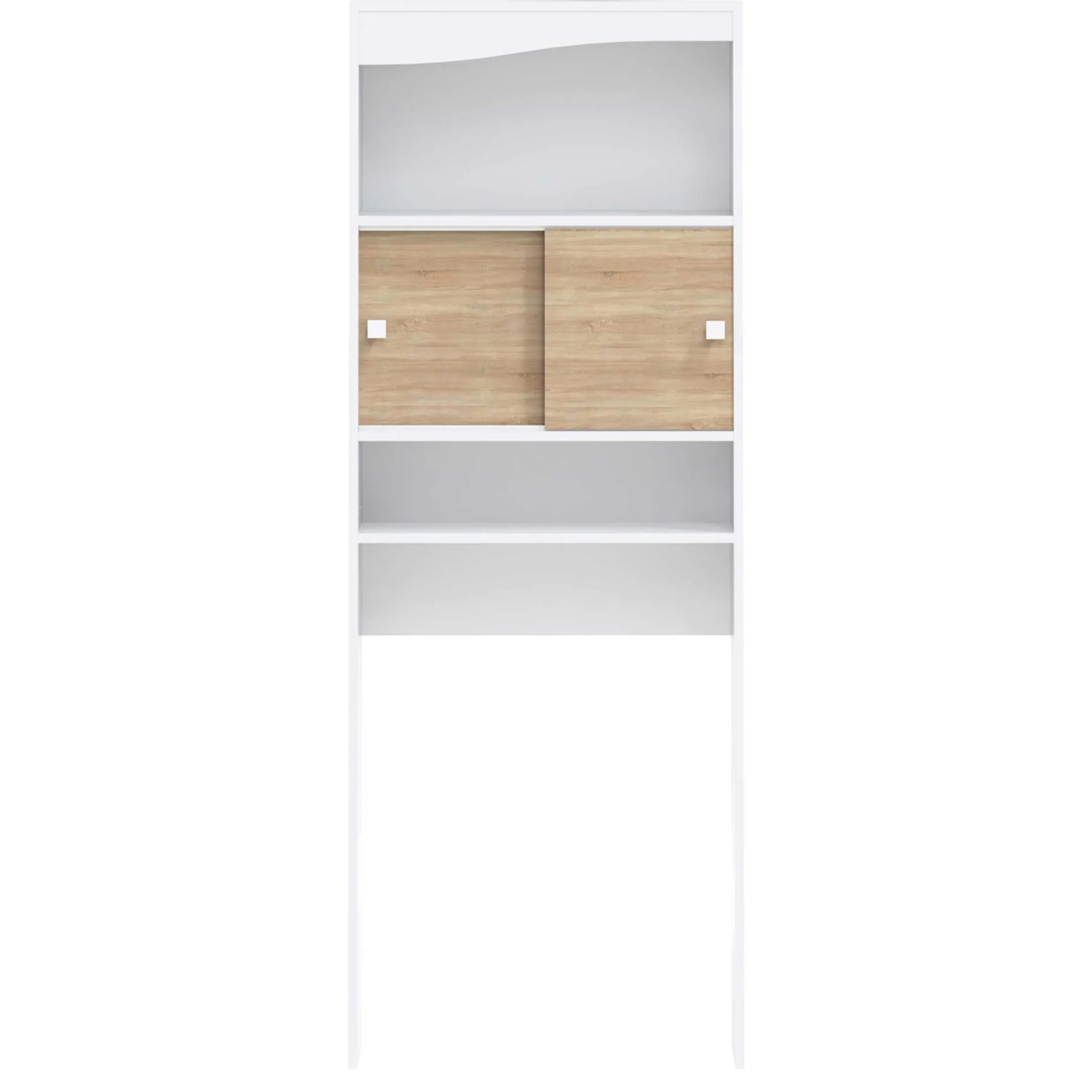 Waschmaschine/Toilettenschrank Splash - weiß/Eiche