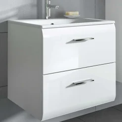 Waschtisch Ice von Xonox – Hochglanz Weiß – 60x55x46 cm