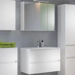 Waschtisch-Möbel-Set Brama 80cm - weiß