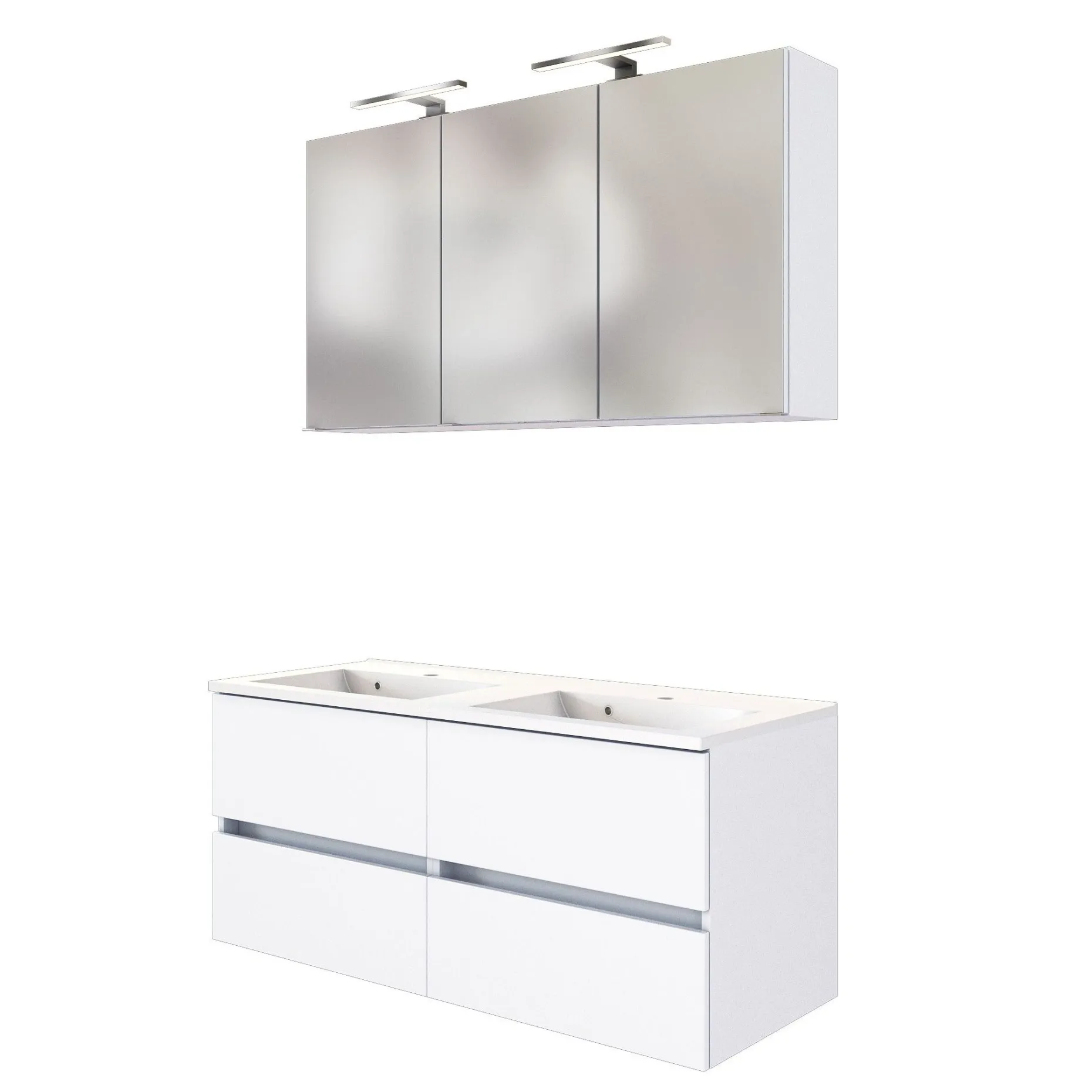 Waschtisch-Möbel-Set Brama 120cm - weiß