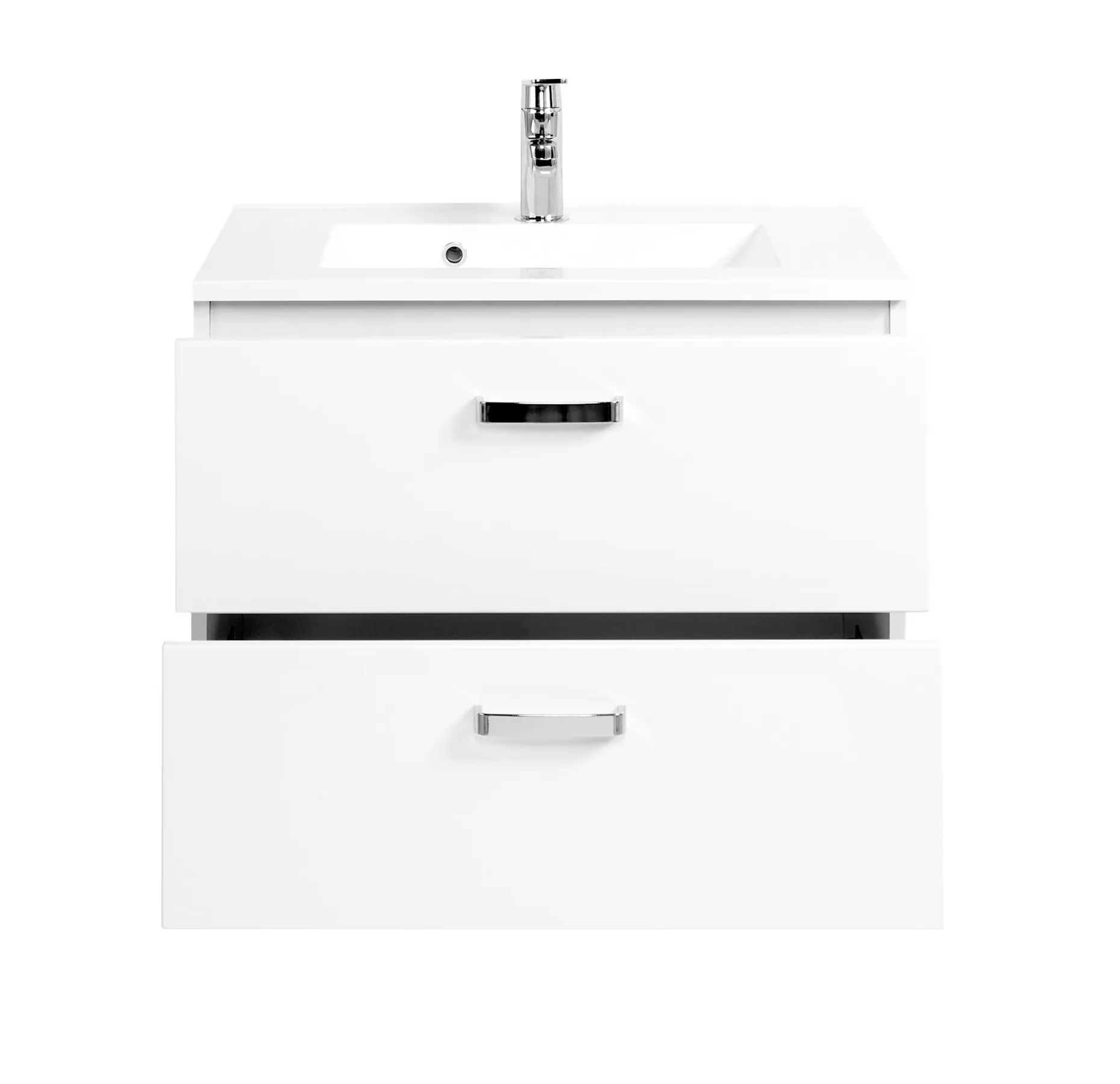 Waschtischunterschrank Bobbi 70cm 2 Schubladen - weiß