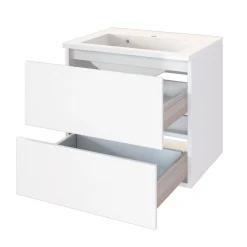 Waschtischunterschrank Brama 60cm 2 Schubladen - weiß