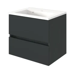 Waschtischunterschrank Brama 60cm 2 Schubladen - graphit/mattgrau