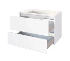Waschtischunterschrank Brama 80cm 2 Schubladen - weiß