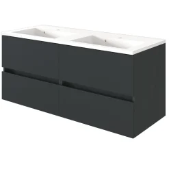 Waschtischunterschrank Brama 120cm 4 Schubladen - graphit/grau-matt