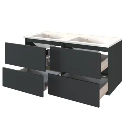 Waschtischunterschrank Brama 120cm 4 Schubladen - graphit/grau-matt