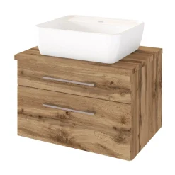 Waschtischunterschrank Dasa 60cm 2 Schubladen - wotan eiche