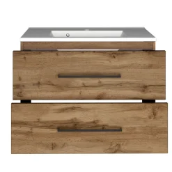 Waschtischunterschrank Dusan 80cm mit 2 Schubladen - wotan eiche