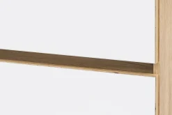 Waschtischunterschrank Helina 80cm mit 2 Schubladen - Eiche/Weiß