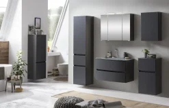 Waschtischunterschrank Kornel 80cm grau Waschtisch - graphitgrau