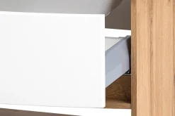 Waschtischunterschrank Kornel 80cm grau Waschbecken - Eiche/mattweiß