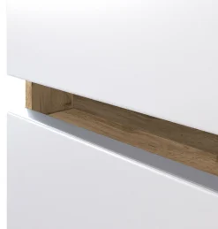Waschtischunterschrank Luna 60cm 2 Schubladen - Eiche/Weiß
