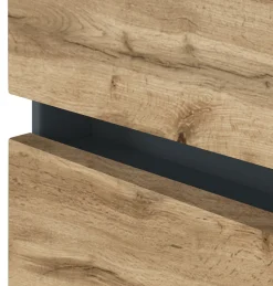 Waschtischunterschrank Luna 60cm 2 Schubladen - graphit/quecksilber