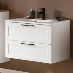 Waschtischunterschrank Meran | 80 x 47 x 56 cm | Weiß