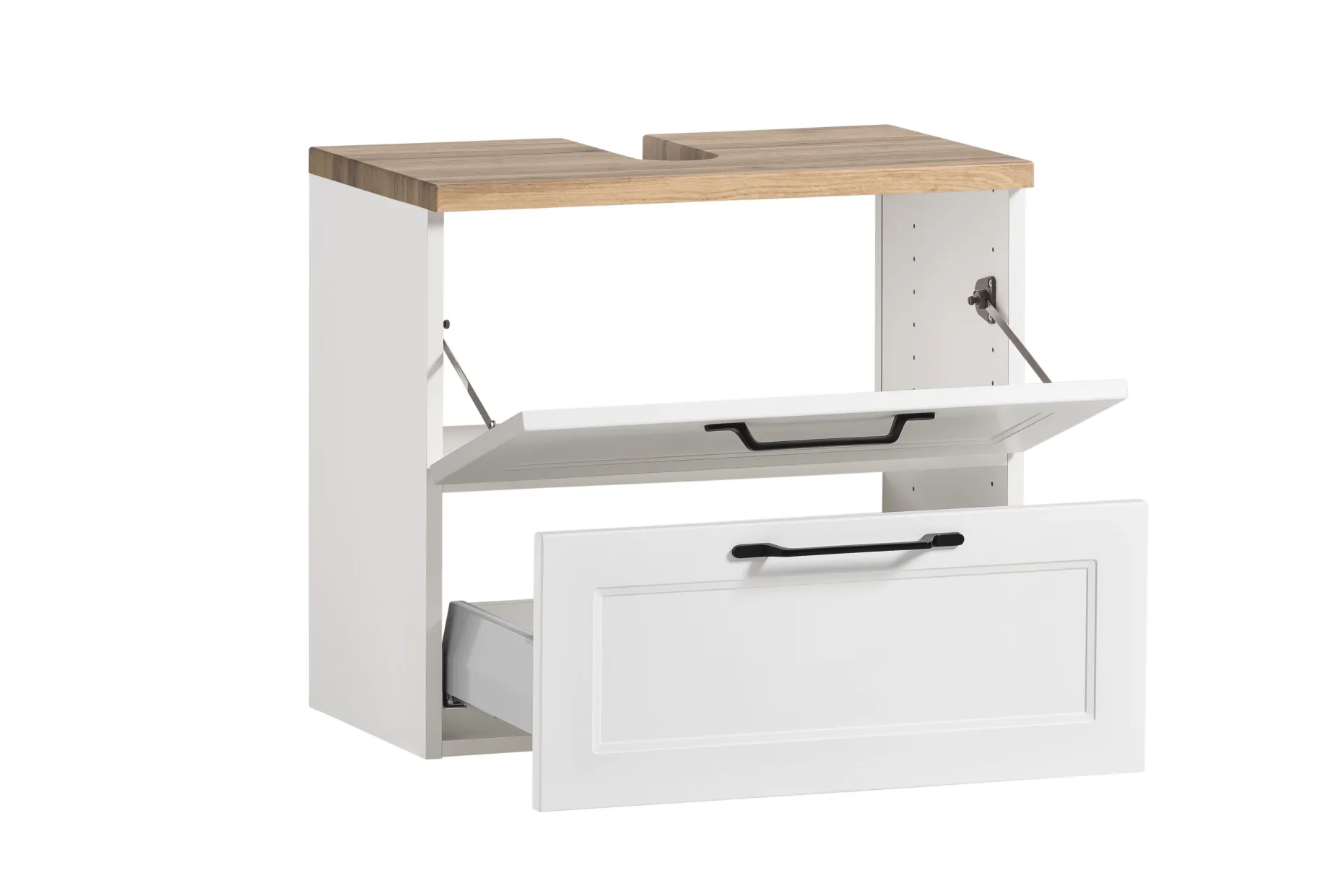 Waschtischunterschrank Meran | 60 x 35 x 55 cm | Weiß