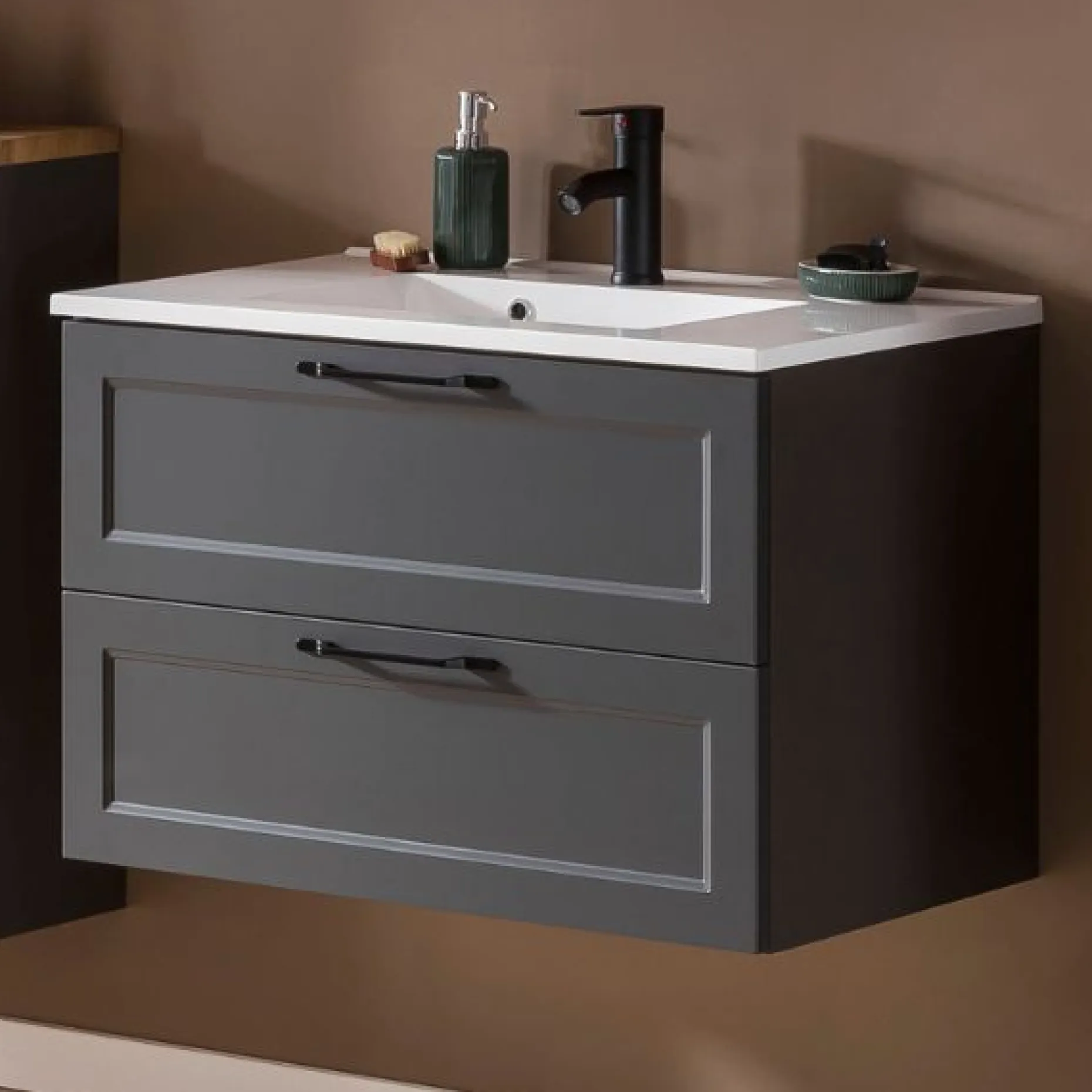 Waschtischunterschrank Meran | 80 x 47 x 56 cm | Grau