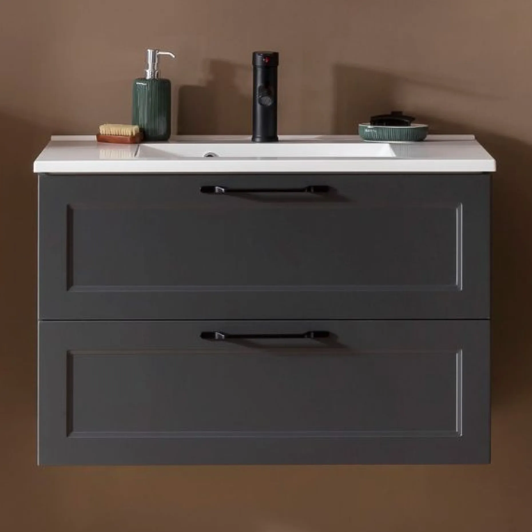 Waschtischunterschrank Meran | 80 x 47 x 56 cm | Grau