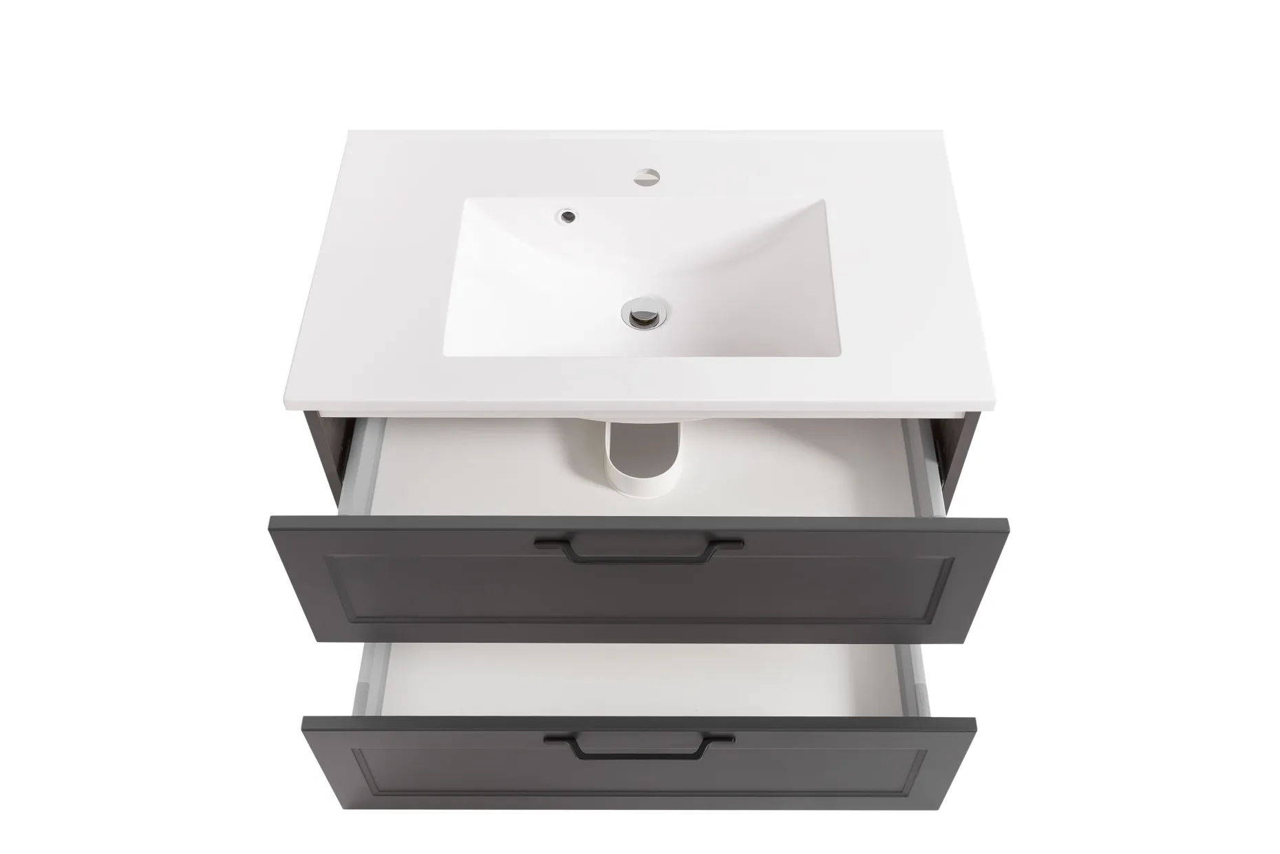 Waschtischunterschrank Meran | 80 x 47 x 56 cm | Grau