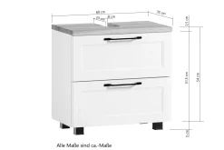 Waschtischunterschrank Meran | 60 x 35 x 55 cm | Farbe Kaschmir