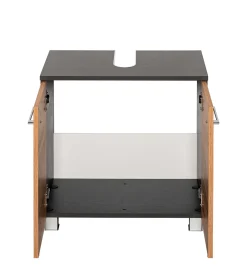 Waschtischunterschrank Pares 60cm 2 Schubladen - graphit/wotan eiche