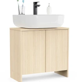 Waschtischunterschrank Puma - 64x33x61cm - 2 Türen - Eiche