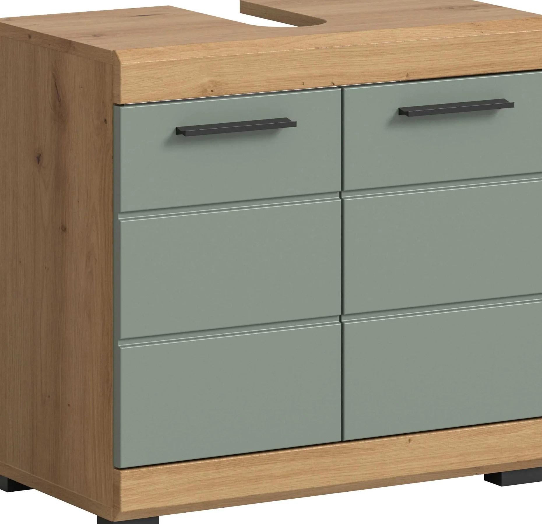 Waschtischunterschrank Scout Xonox - Sage Grün Artisan Eiche - 60x56x34 cm