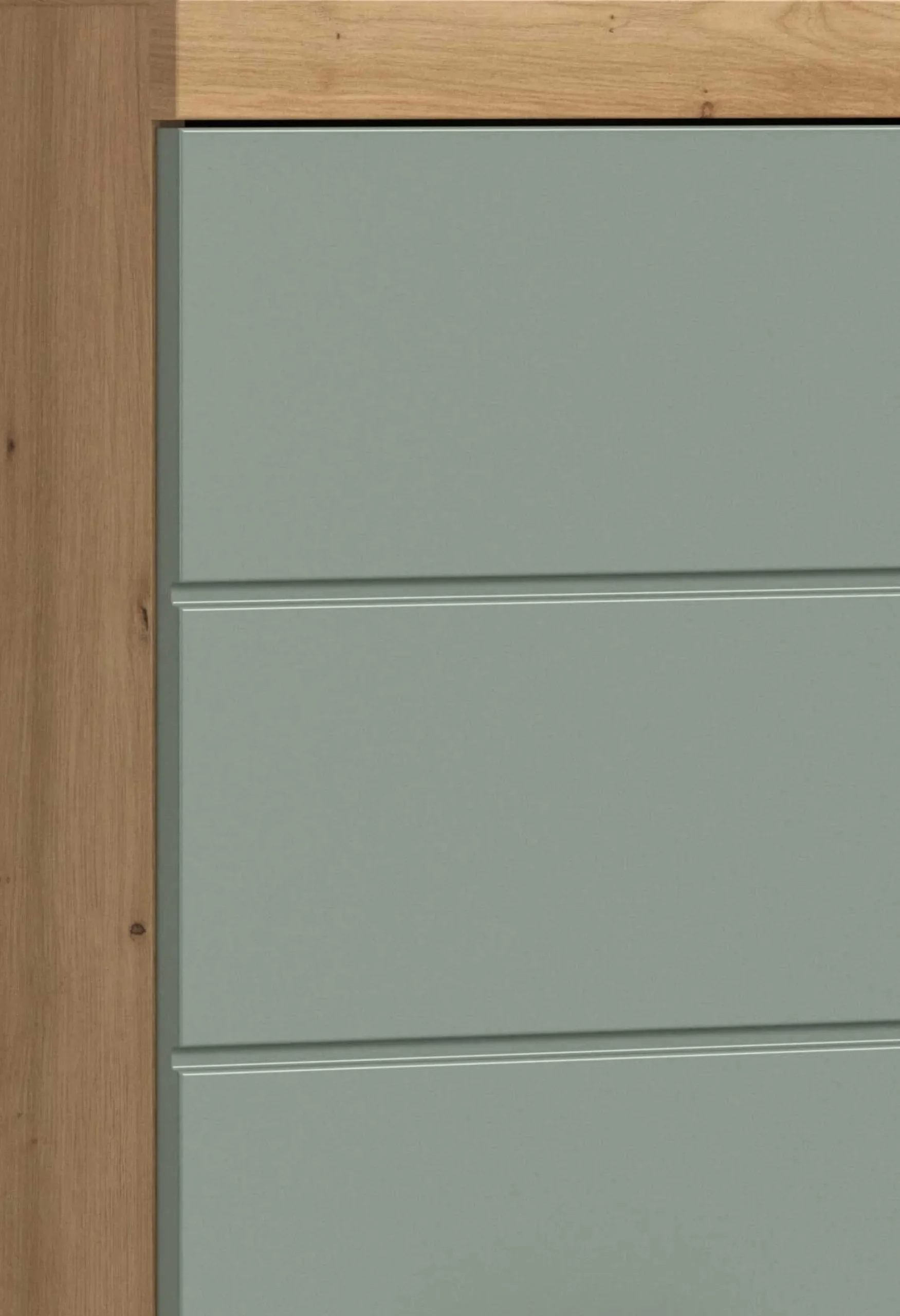 Waschtischunterschrank Scout Xonox - Sage Grün Artisan Eiche - 60x56x34 cm