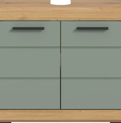 Waschtischunterschrank Scout Xonox - Sage Grün Artisan Eiche - 60x56x34 cm