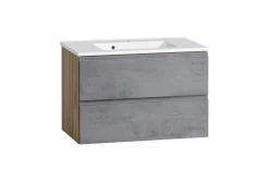 Waschtischunterschrank Varese | 80 x 47 x 56 cm | Eiche Wotan / Betondesign