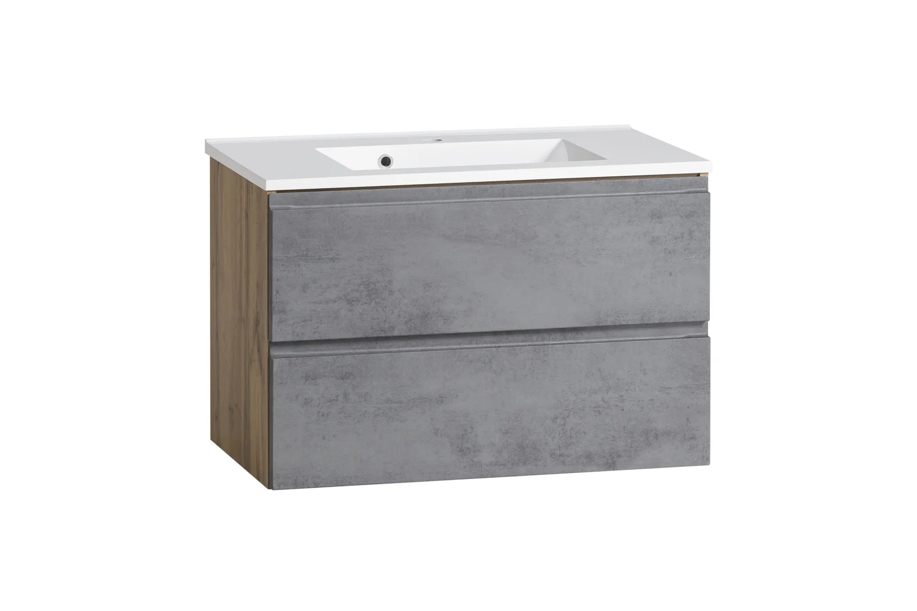 Waschtischunterschrank Varese | 80 x 47 x 56 cm | Eiche Wotan / Betondesign