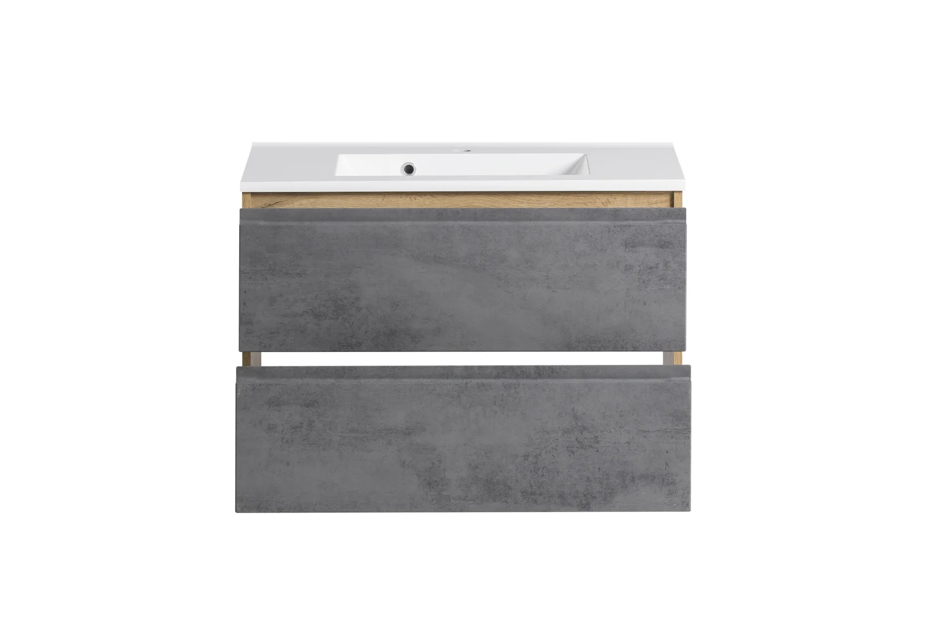 Waschtischunterschrank Varese | 80 x 47 x 56 cm | Eiche Wotan / Betondesign