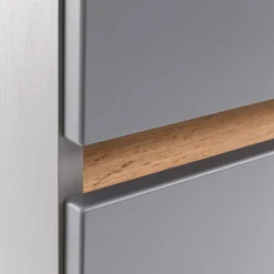 Waschtischunterschrank Vikas 101cm 2 Schubladen - anthrazit/pfirsich