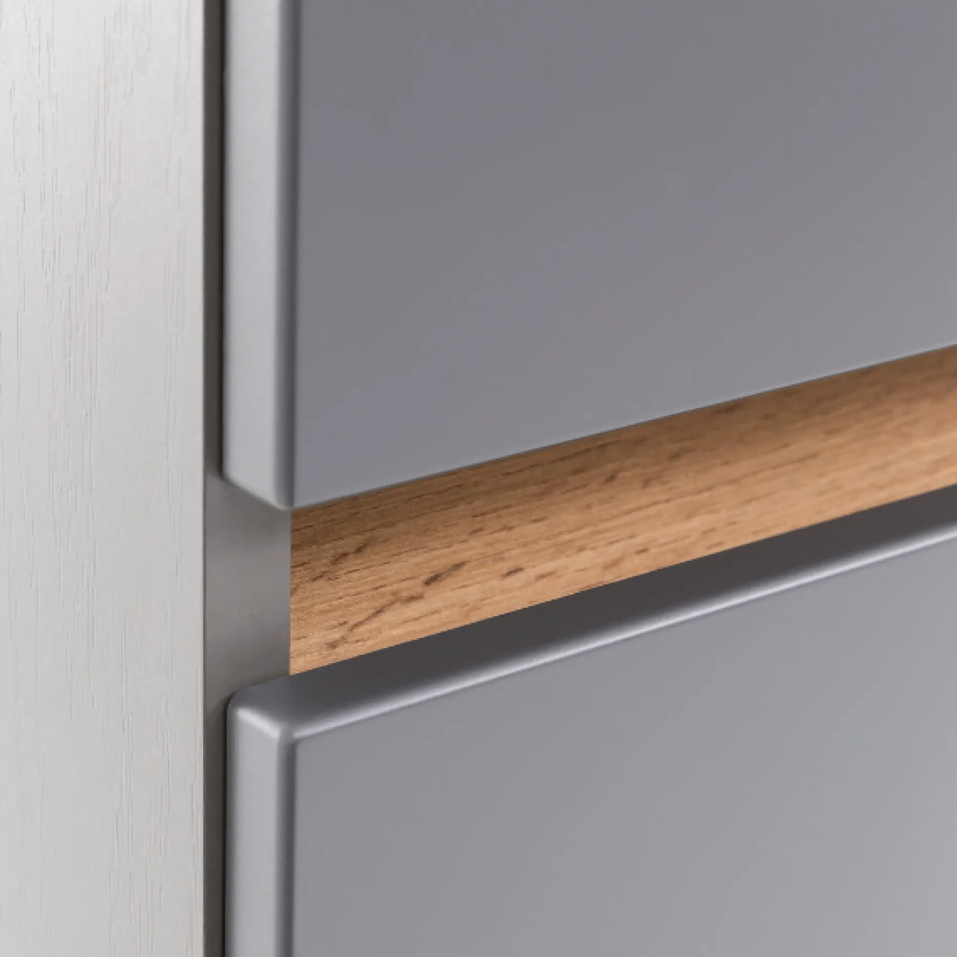 Waschtischunterschrank Vikas 101cm 2 Schubladen - anthrazit/pfirsich