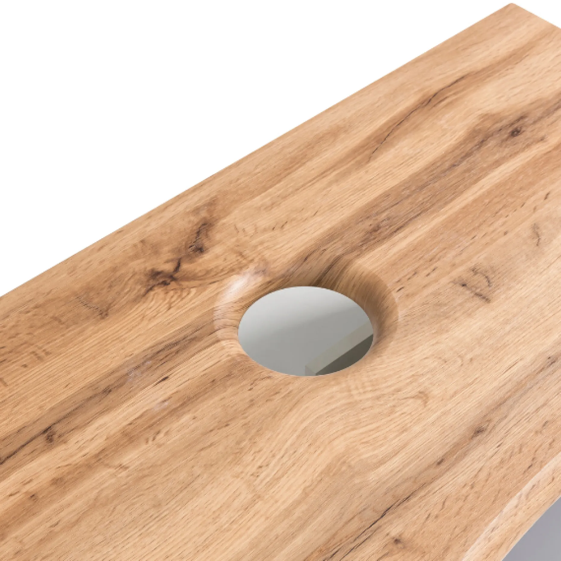Waschtischunterschrank Vikas 101cm 2 Schubladen - anthrazit/pfirsich