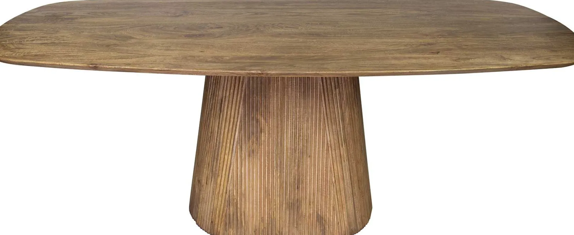 Emob Wave Esstisch 215cm - Massiv Mango Sand