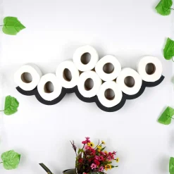 Wc018 Toilettenpapierhalter | HOLZ | Schwarz