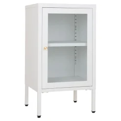 Weißer Dalby-Schrank mit Glastür