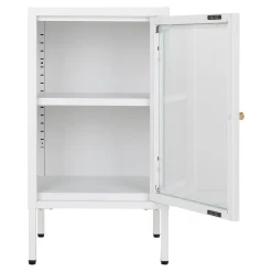 Weißer Dalby-Schrank mit Glastür