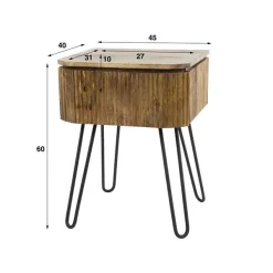 WelleNachttisch - Mango-Holz