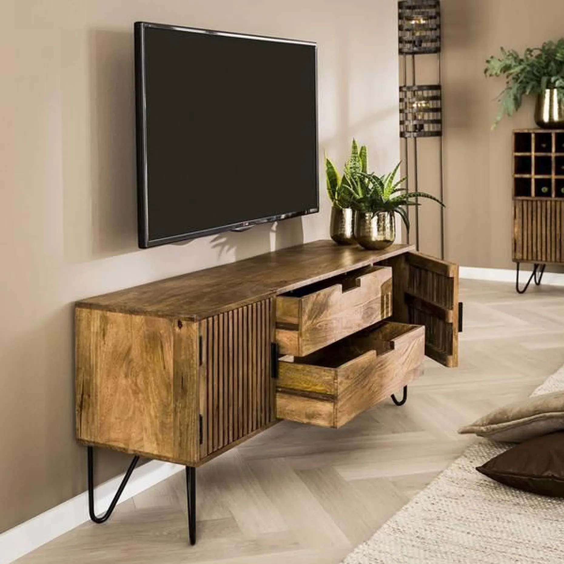 WesTV-Schrank - Mango-Holz