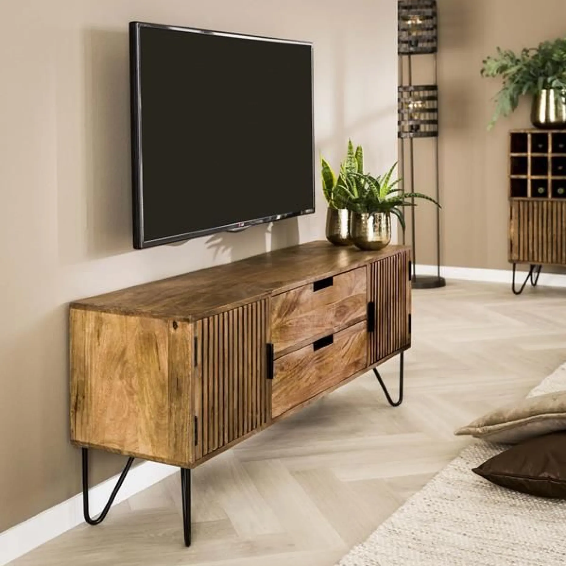 WesTV-Schrank - Mango-Holz