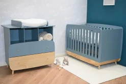 Wickeltisch für Kommode Firmiana | 96 x 71,7 x 11,5 cm | Blau
