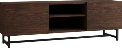 Wood TV-Ständer | METALLRAHMEN | Walnuss