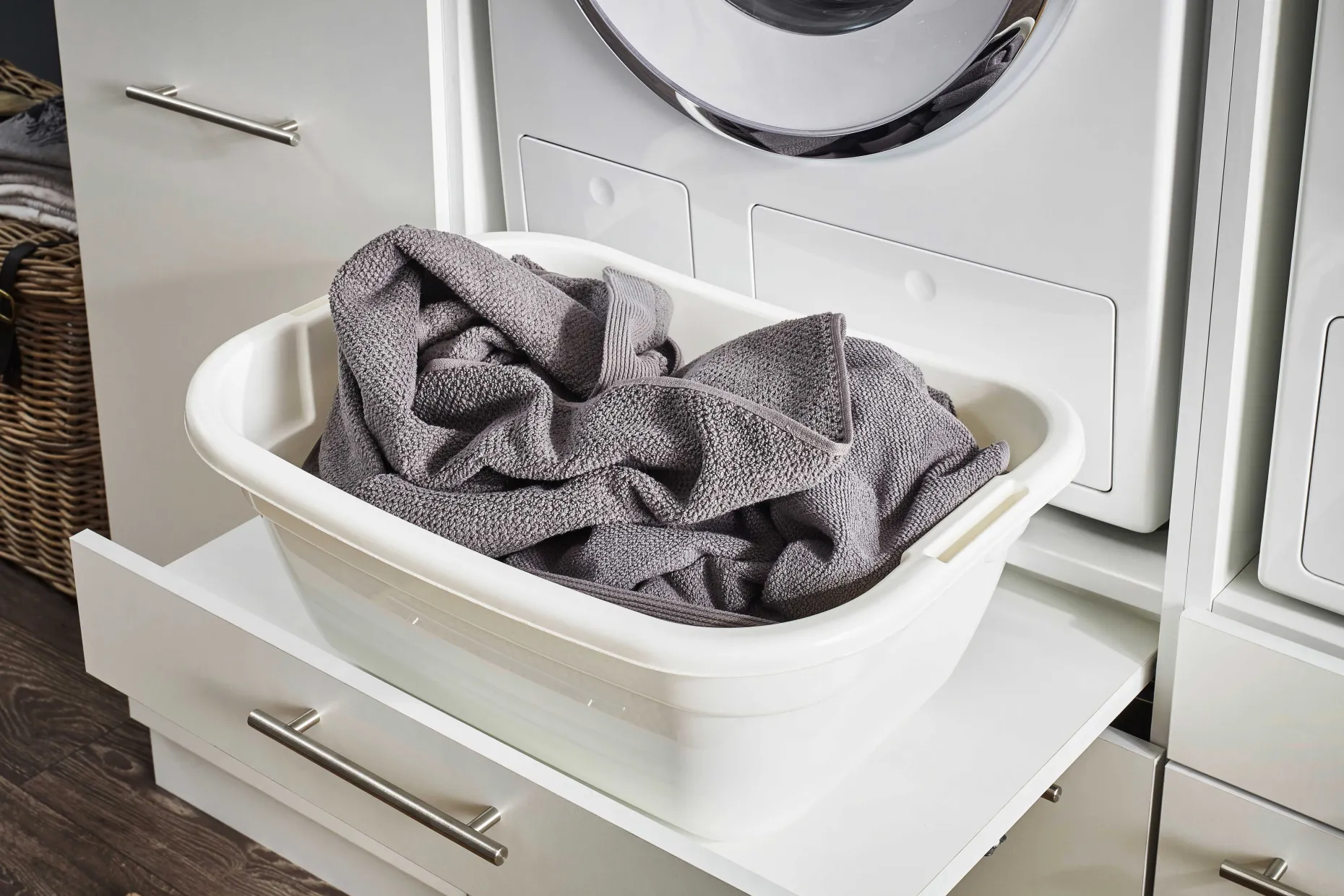 Wäscheschrank Laundreezy | 68 x 68 x 162 cm | Weiß