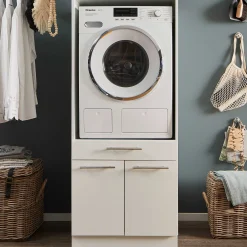 Wäscheschrank Laundreezy | 68 x 68 x 162 cm | Weiß