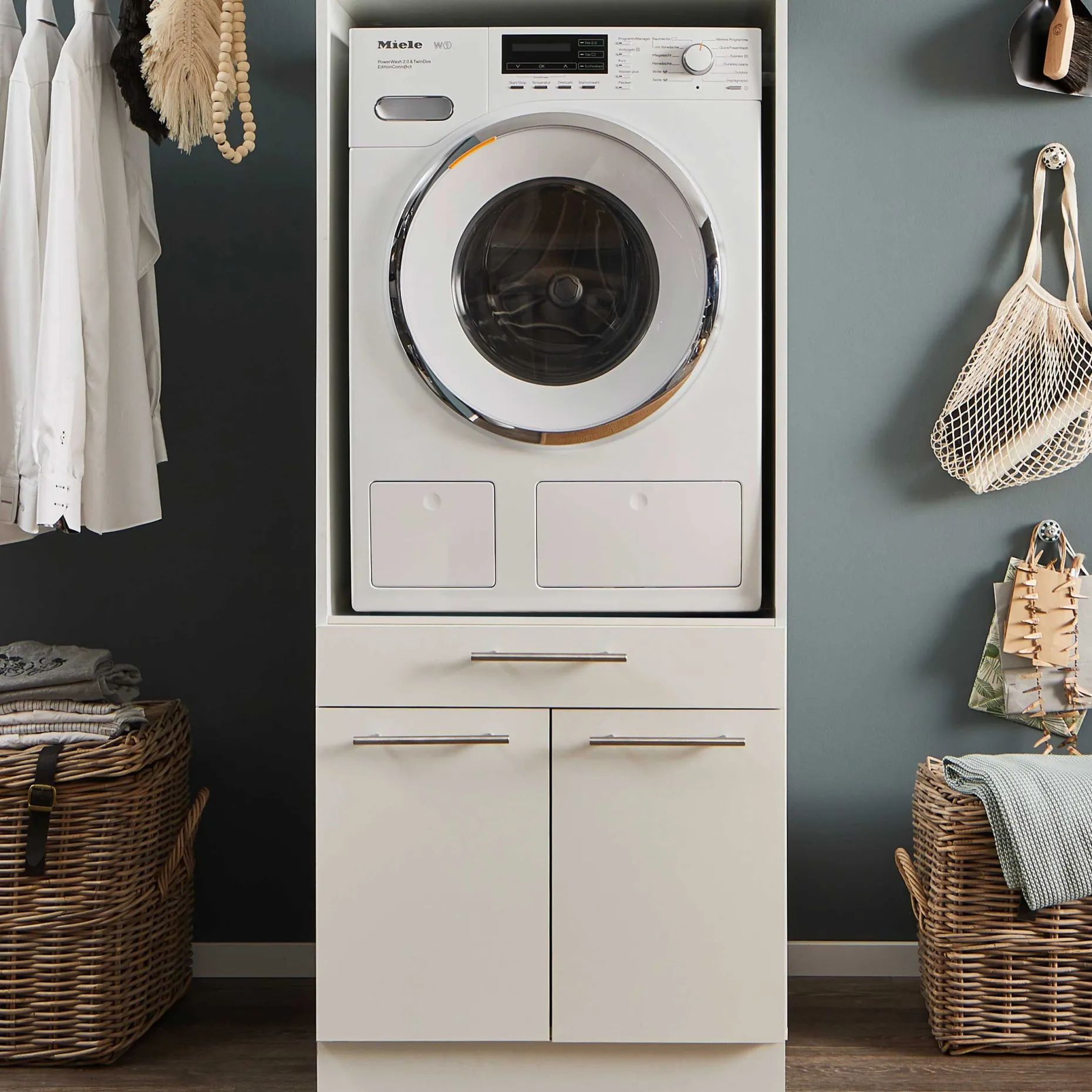 Wäscheschrank Laundreezy | 68 x 68 x 162 cm | Weiß