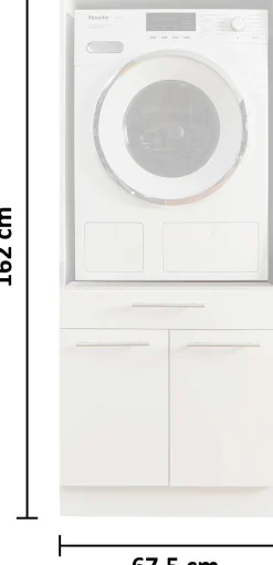 Wäscheschrank Laundreezy | 68 x 68 x 162 cm | Weiß